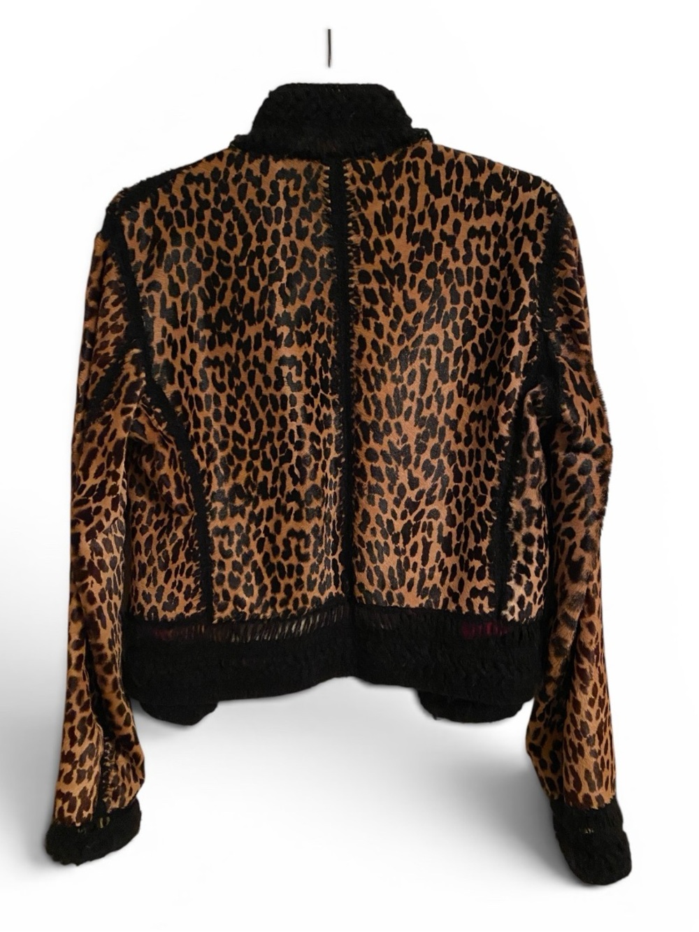 Beautiful! Vintage Galliano Leopard Print Jacket in Brown & Black, Size 6 - Picture 3 of 16